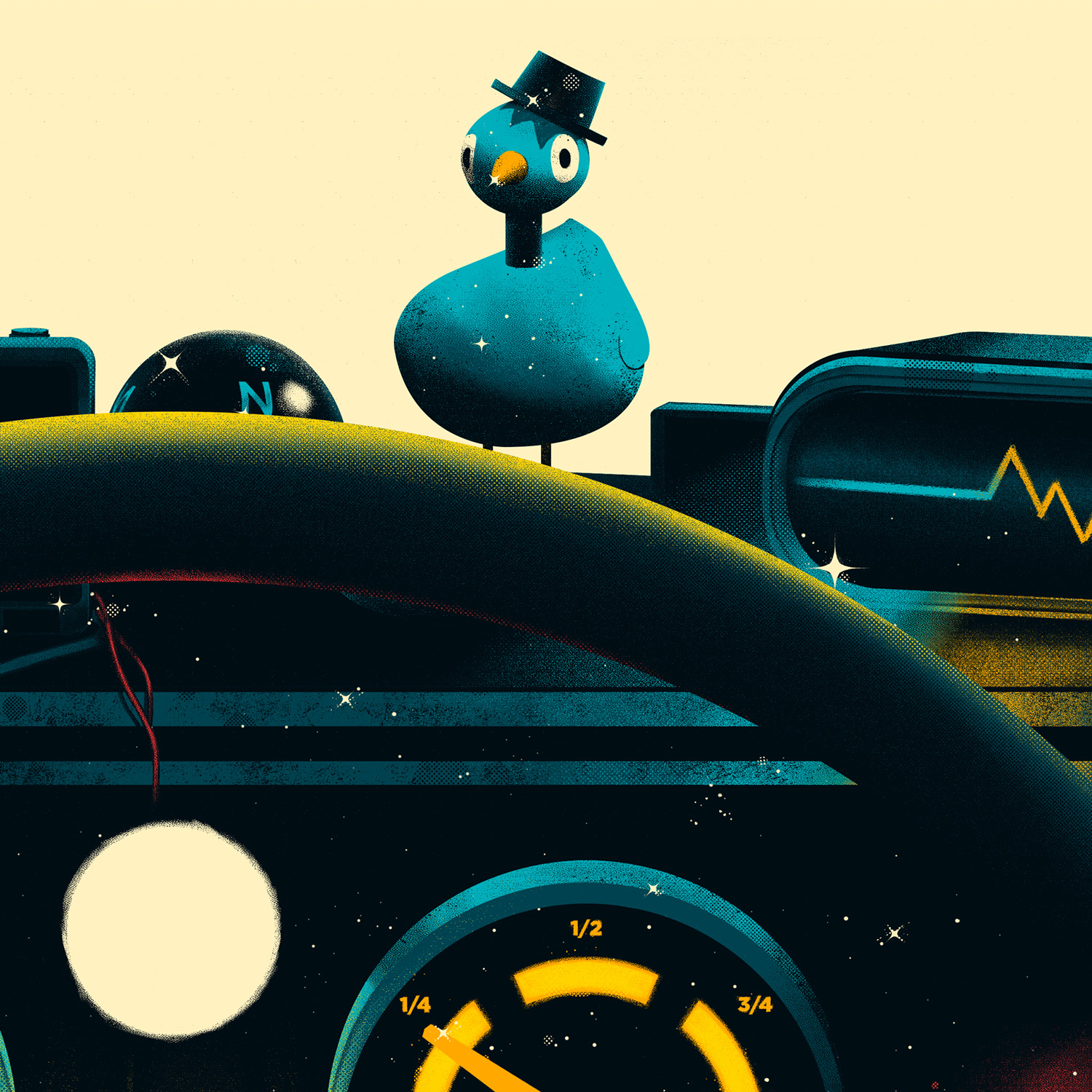 Pacific Drive Poster by Quentin Marroule