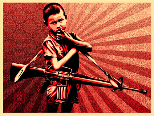 shepard-fairey-kid-with-gun