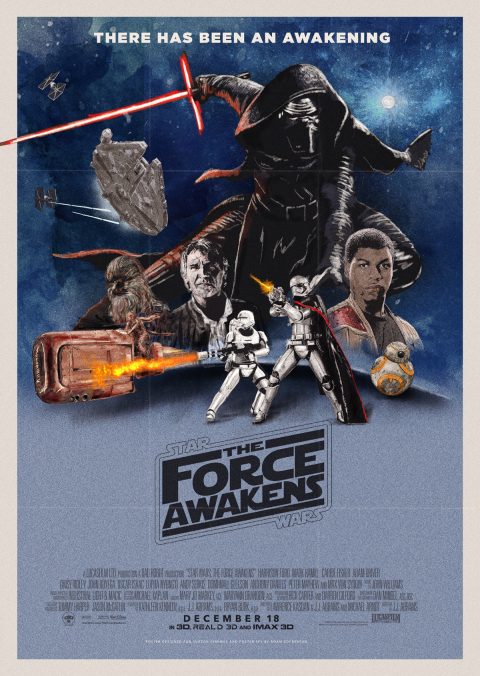 STAR WARS - THE FORCE AWAKENS – RETRO VERSION | Adamcockerton | PosterSpy