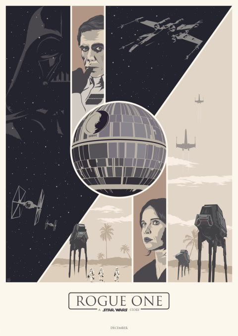 Rogue One: A Star Wars Story, 2016. | Poster By LizaShumskaya