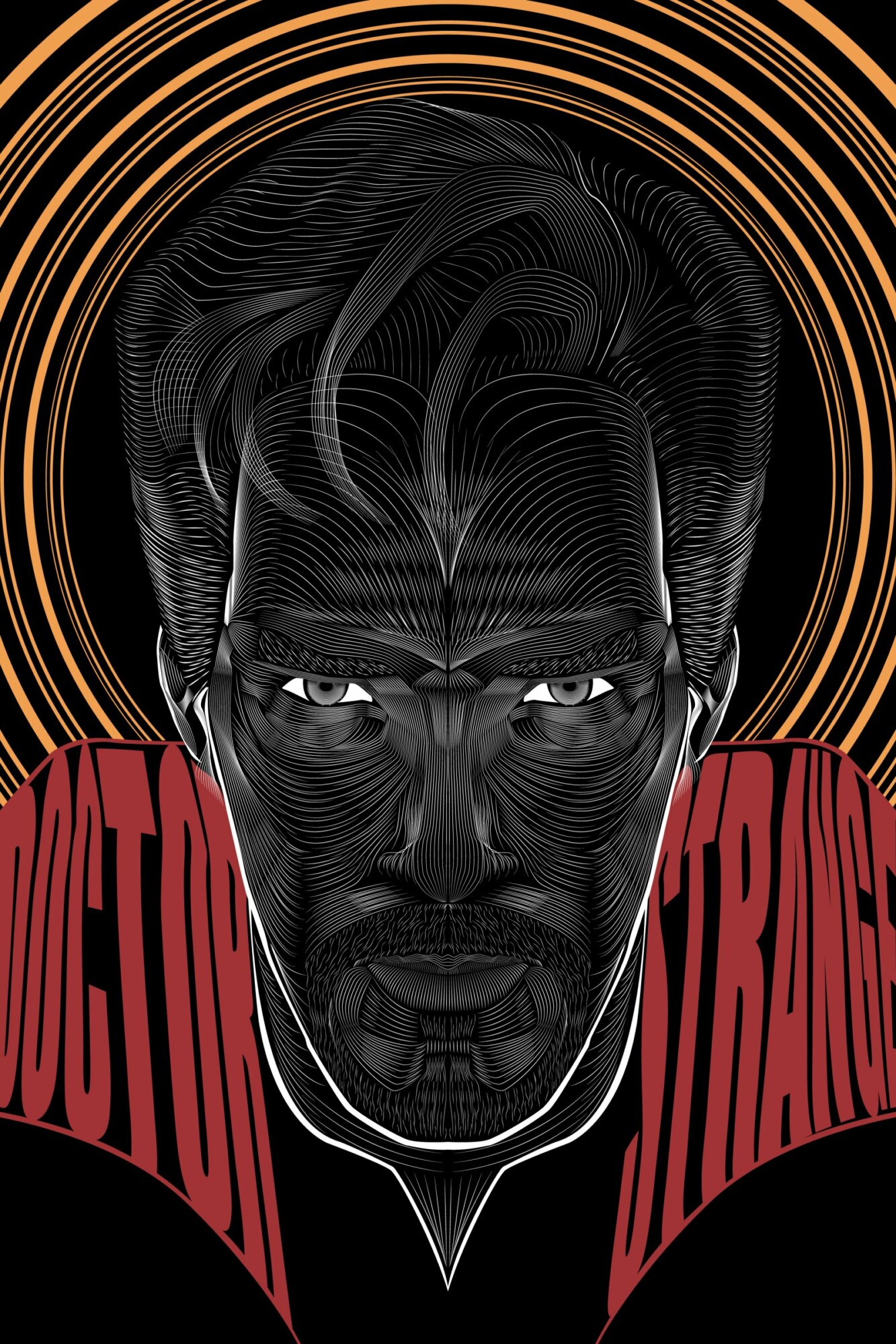 Doctor Strange- Vector Line Poster - PosterSpy