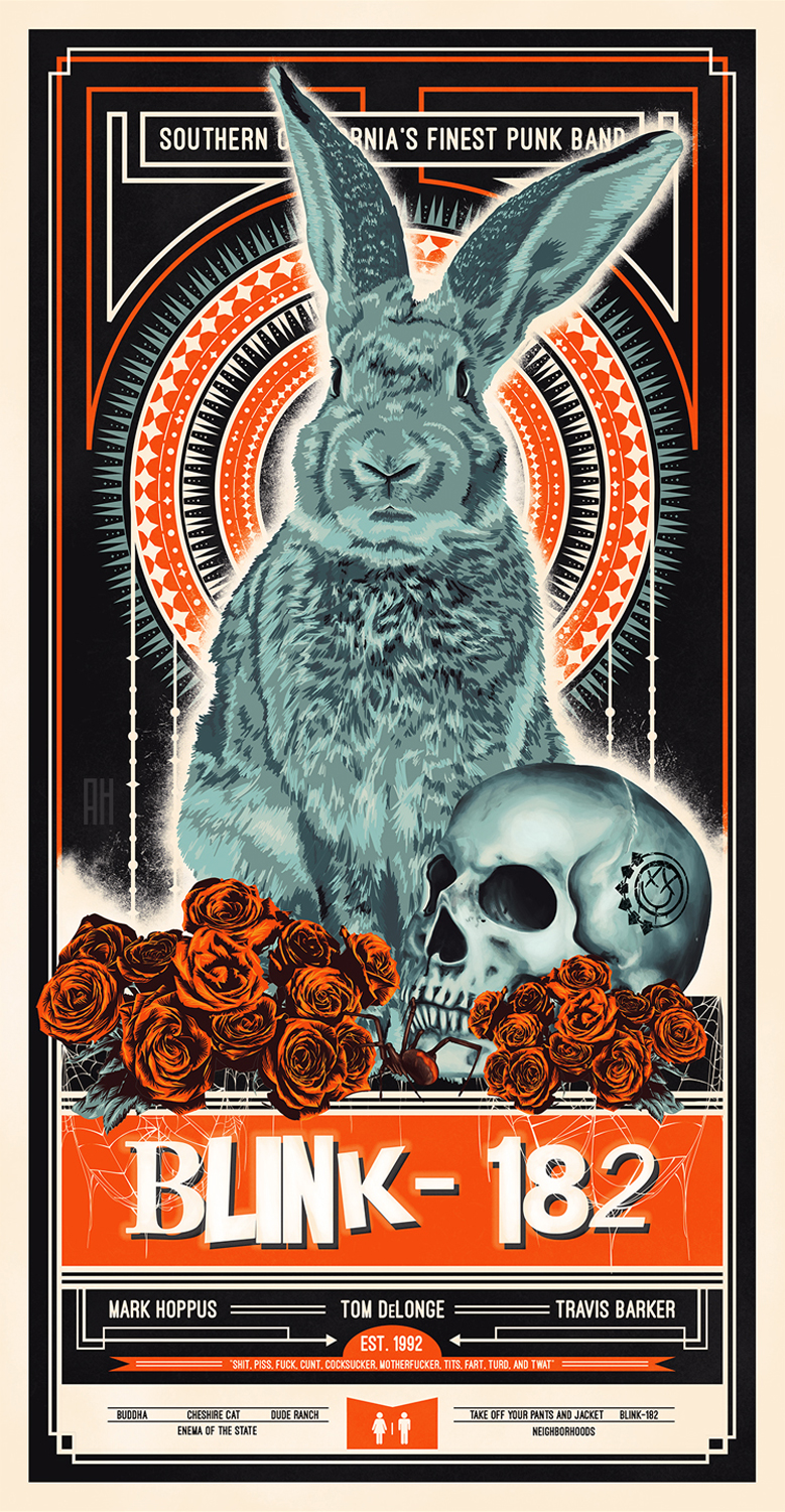 Blink- 182 Tribute Poster (Southern California\'s Finest) |  @alexhess_official | PosterSpy