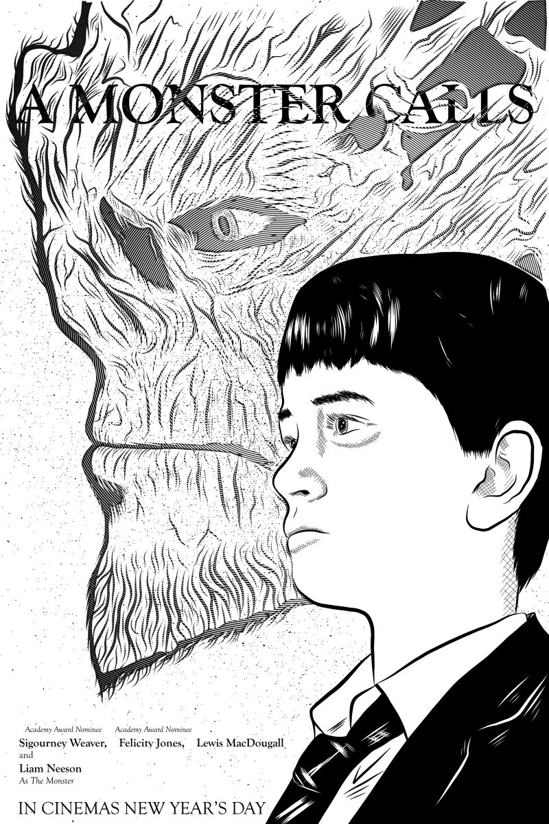 A Monster Calls- B&W Vector Poster  Poster By Justharm