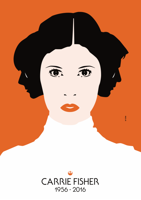 CARRIE FISHER Tribute | Poster By Rico Jr