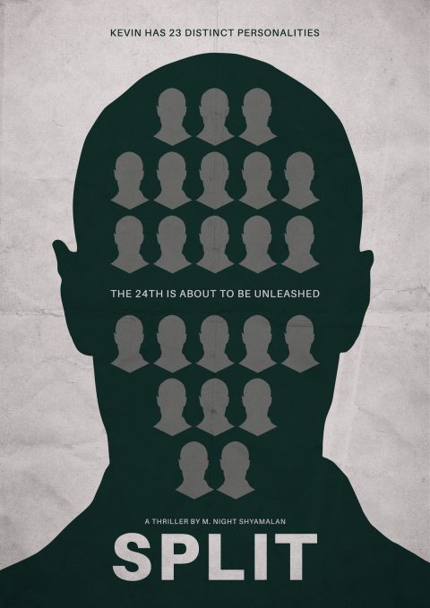 Split Movie Poster – Alternative Film Poster – James McAvoy – M. Night Shyamalan Thriller Movie – Movie Fan Poster