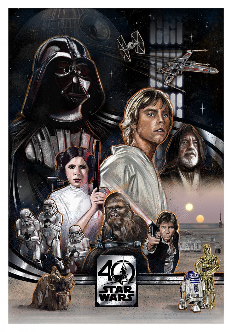 Star Wars 40th Anniversary Torchcreative Posterspy