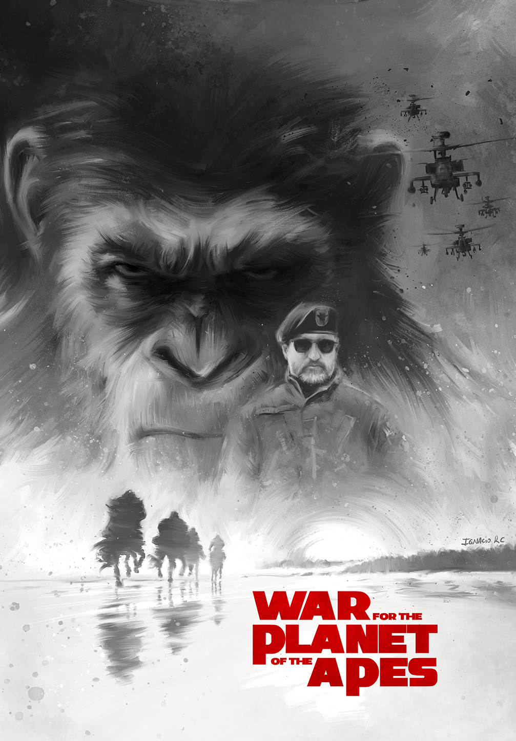 war of the planet of the apes movie poster