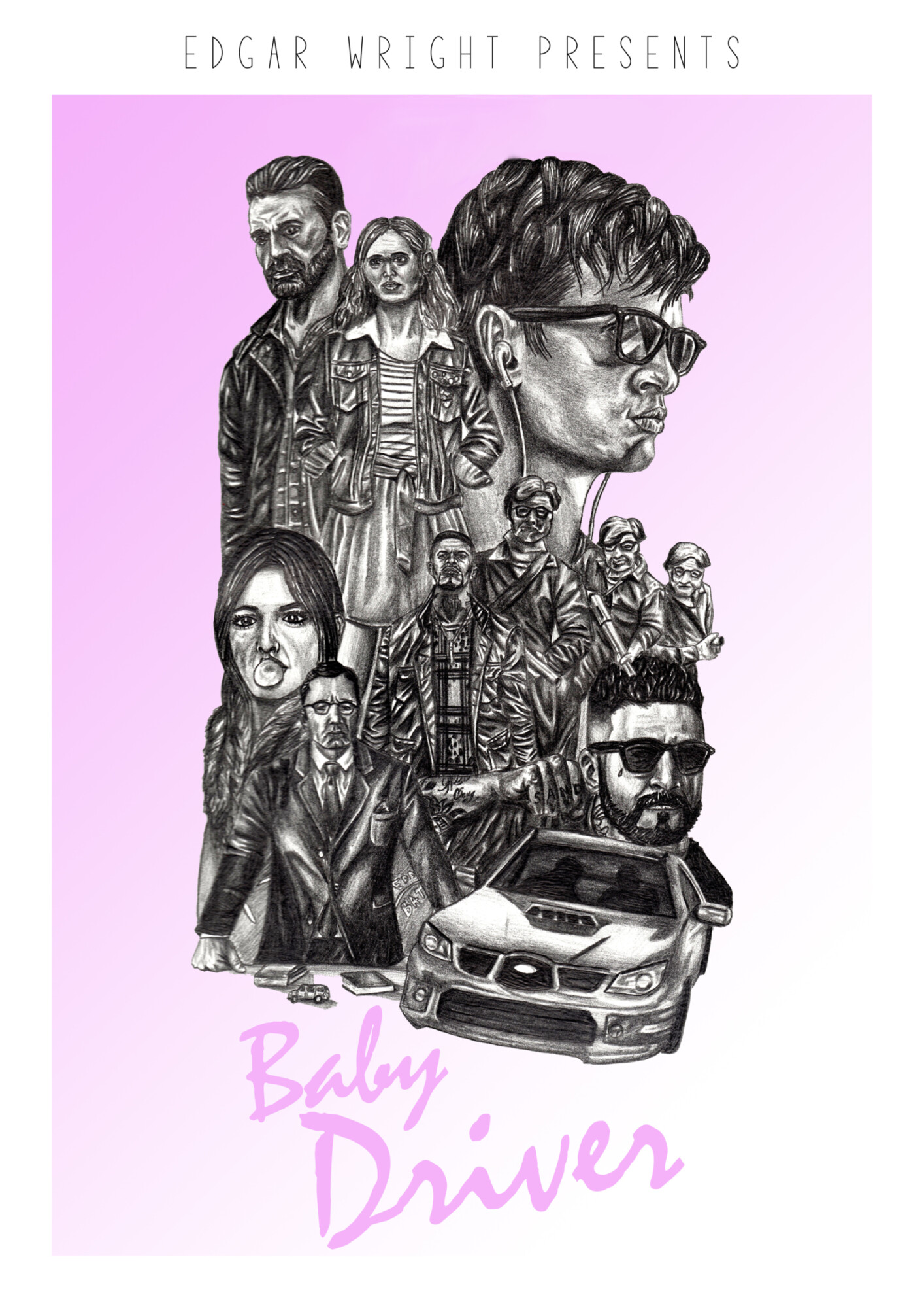 Unique Baby Driver Sketches Drawings for Beginner