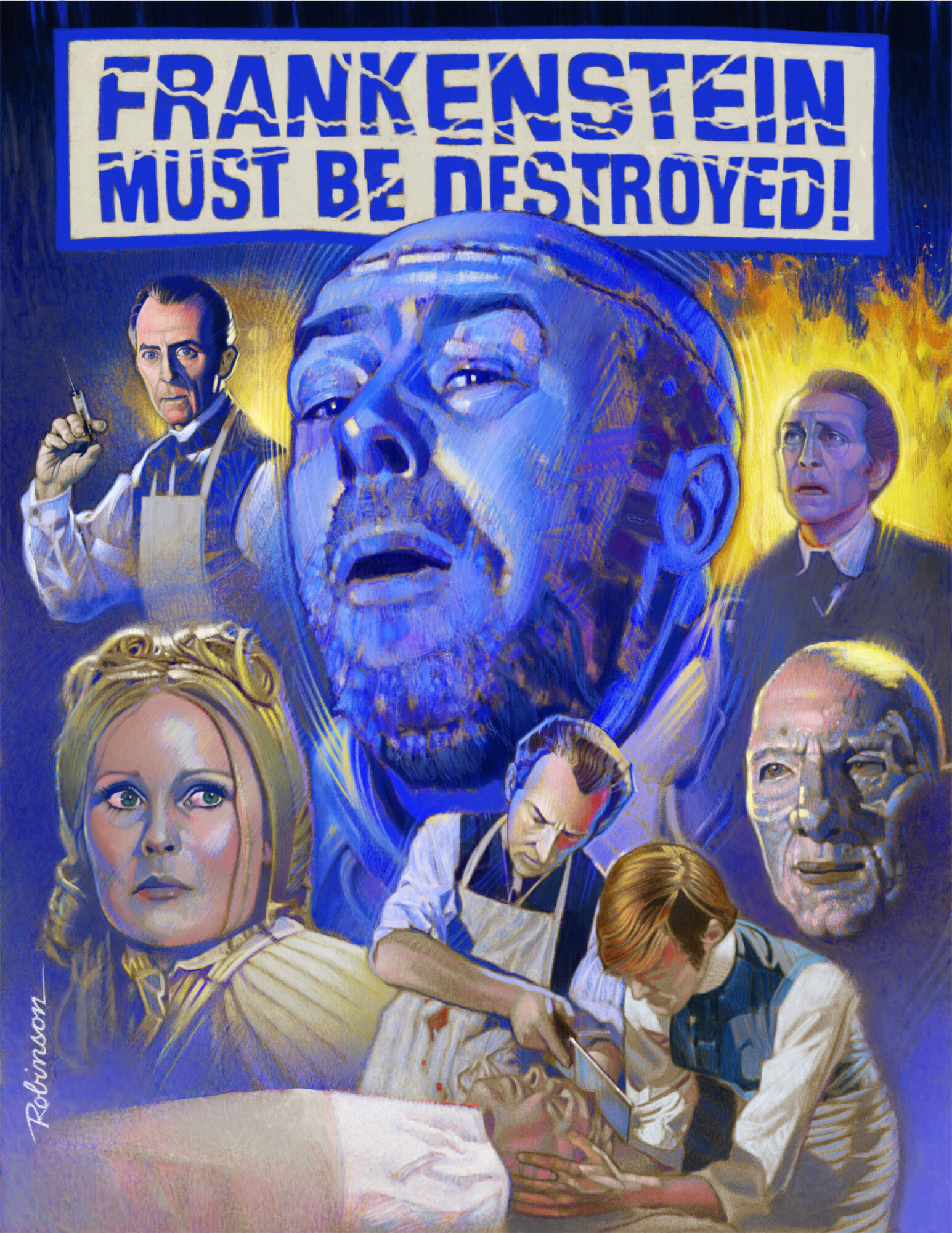 Frankenstein Must Be Destroyed Davidrobinson Posterspy