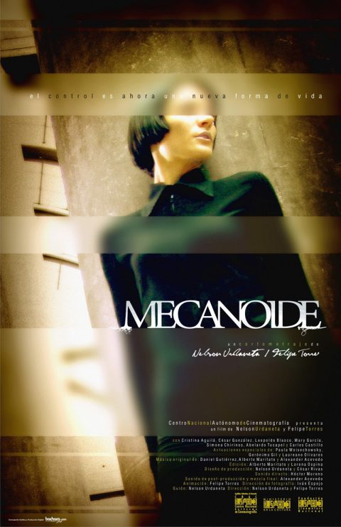 Póster oficial para el cortometraje “Mecanoide” (2006).