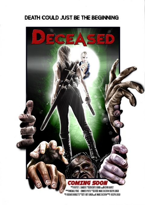 Hand Painted Movie poster for “Deceased”