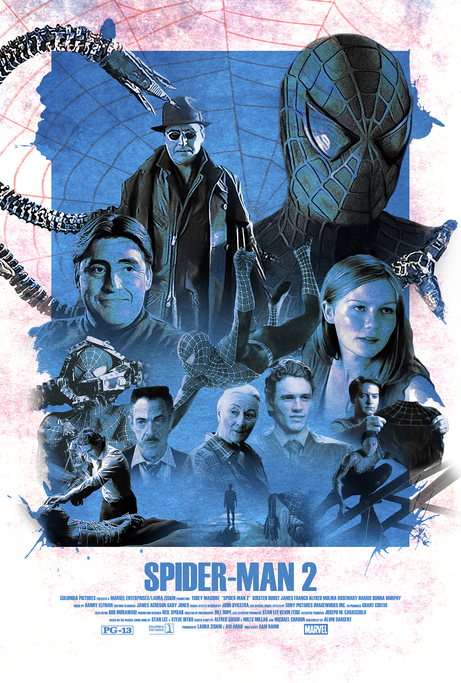 SPIDER-MAN 2 2004 Movie Poster Tobey Maguire SPIDERMAN 2