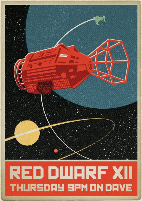Red Dwarf XII Poster – Russian Matchbox Style