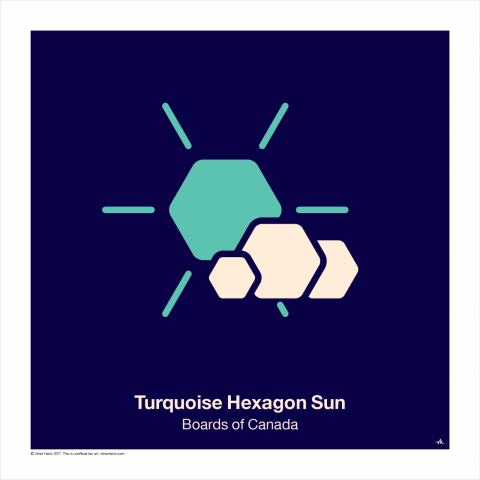 Turquoise Hexagon Sun