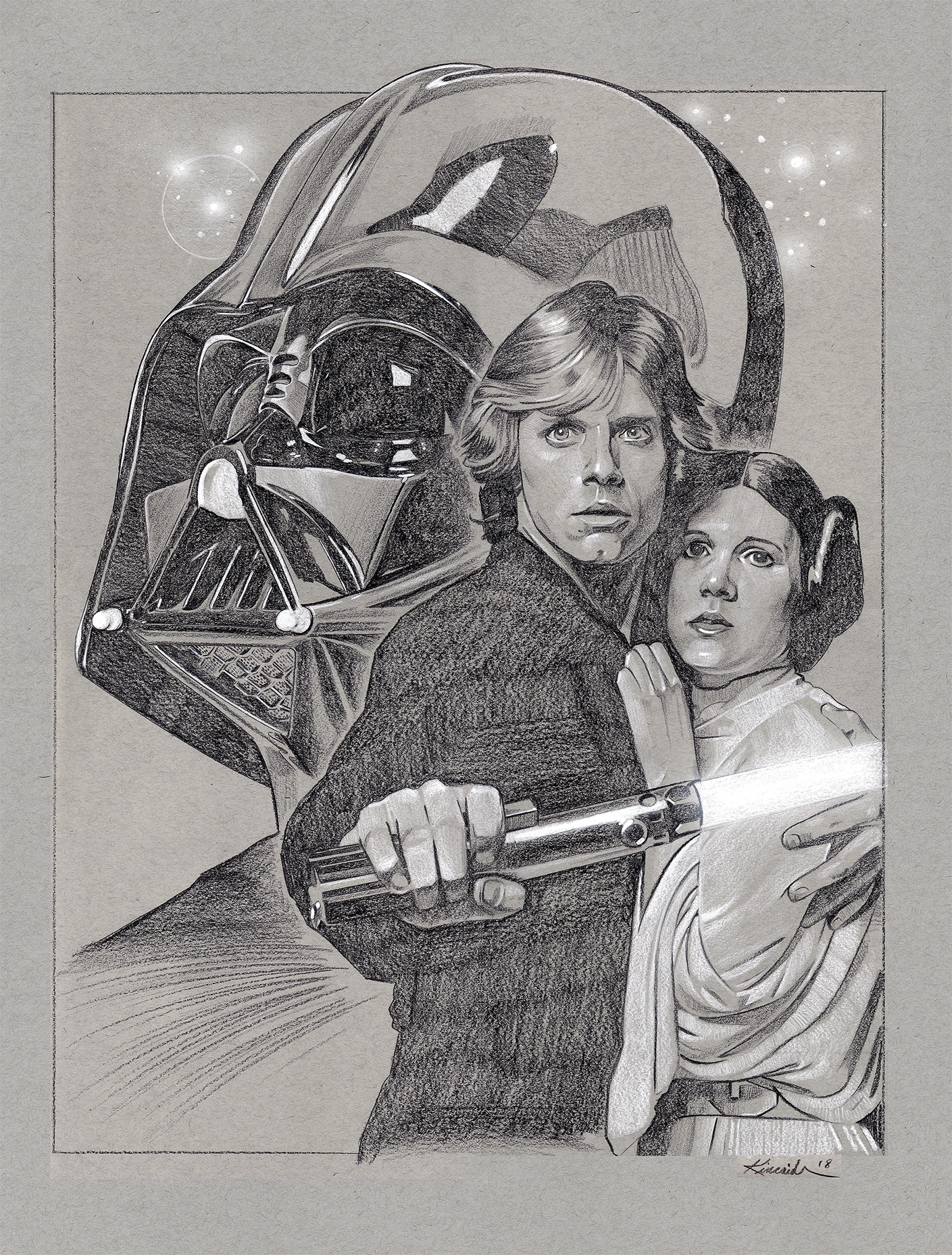 Star Wars Colored Pencil Drawing- Art Print, 42% OFF