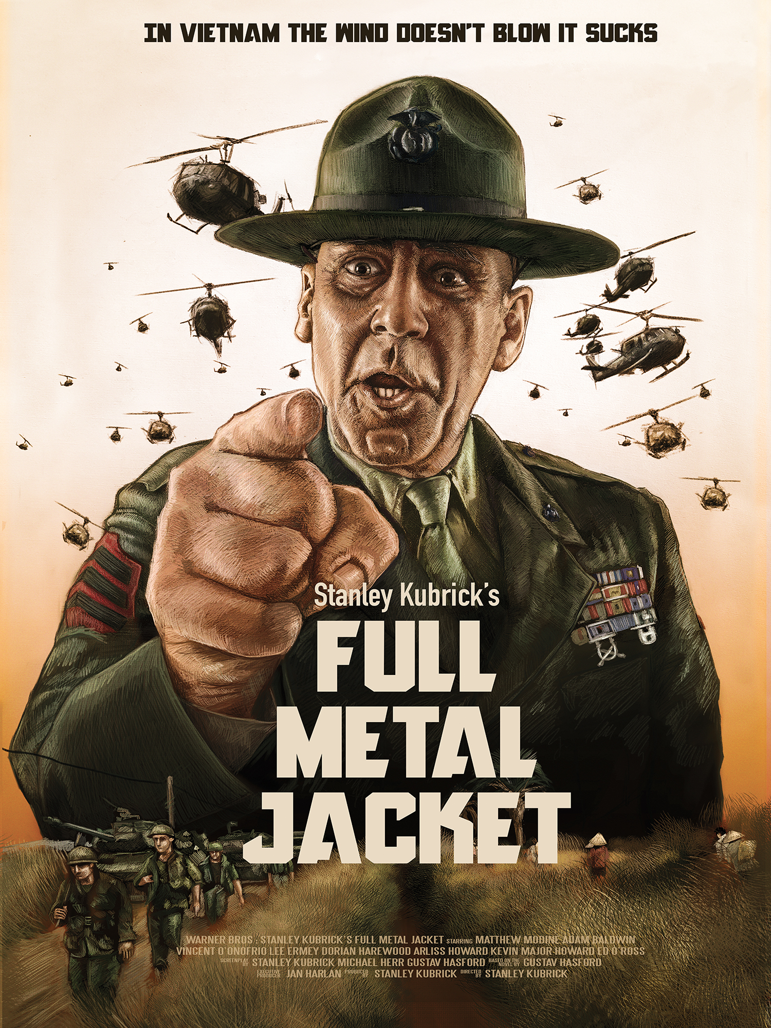 Full Metal Jacket Stanley Kubrick Action Movie Poster Print 