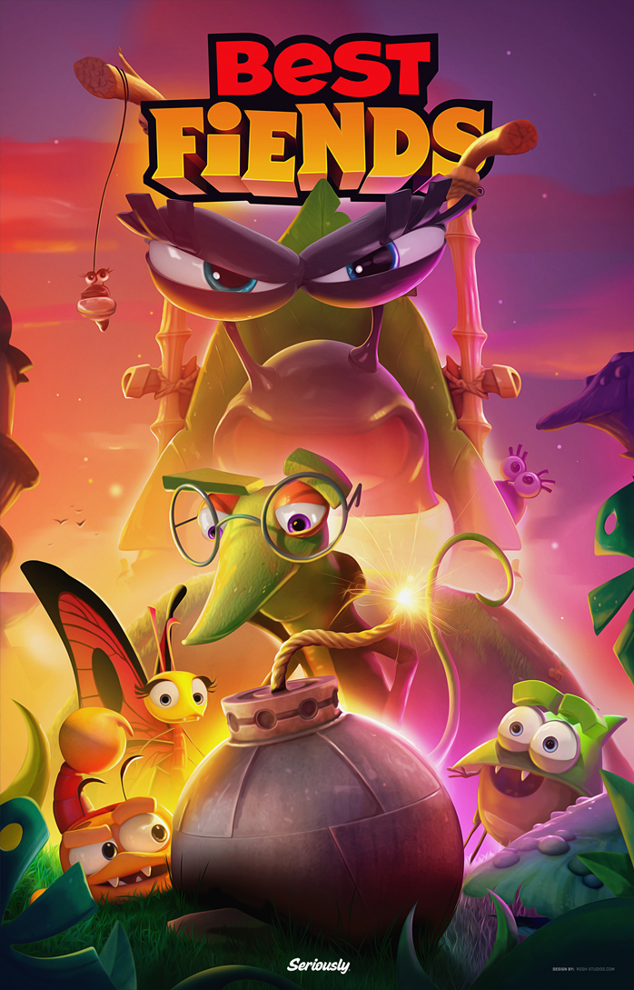 Best Fiends Concept Poster Poster By Roshstudios