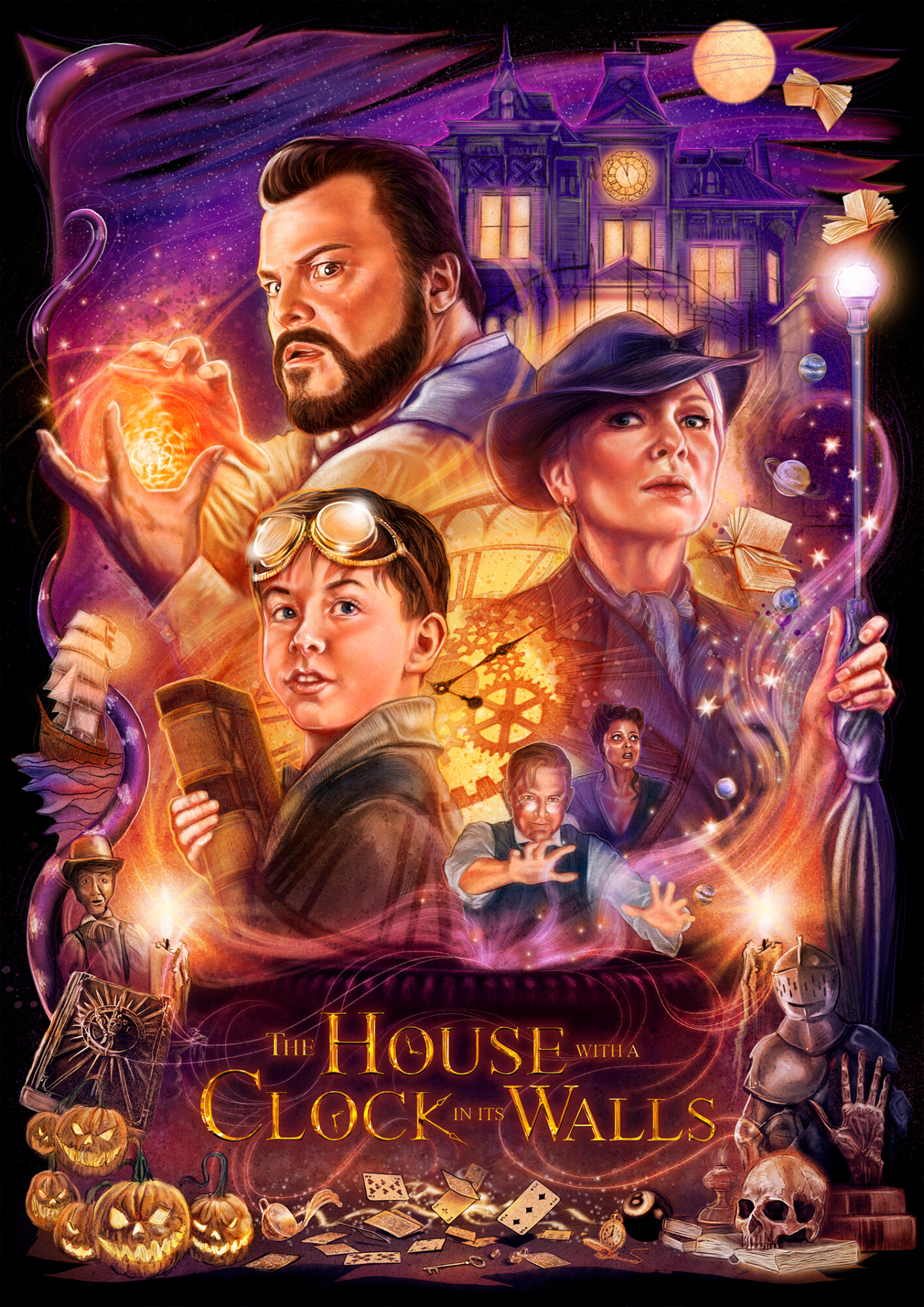 the house with a clock in its walls digital poster download