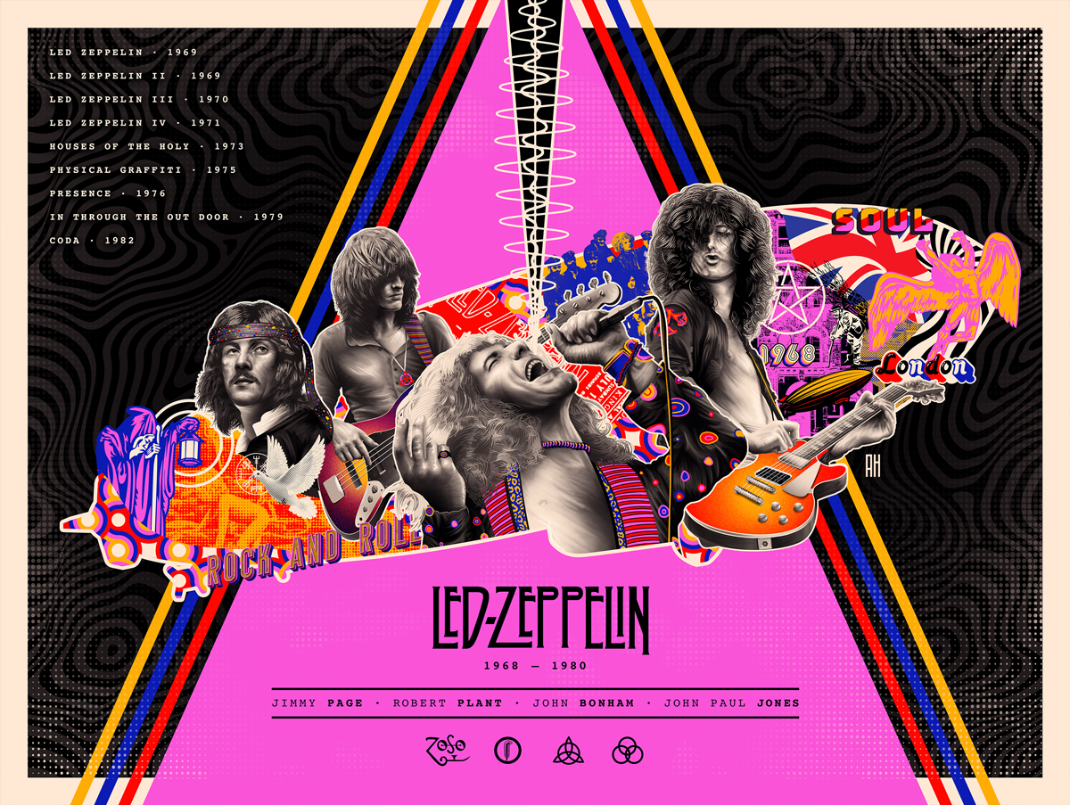 Led Zeppelin: 1968-1980 | @alexhess_official | PosterSpy