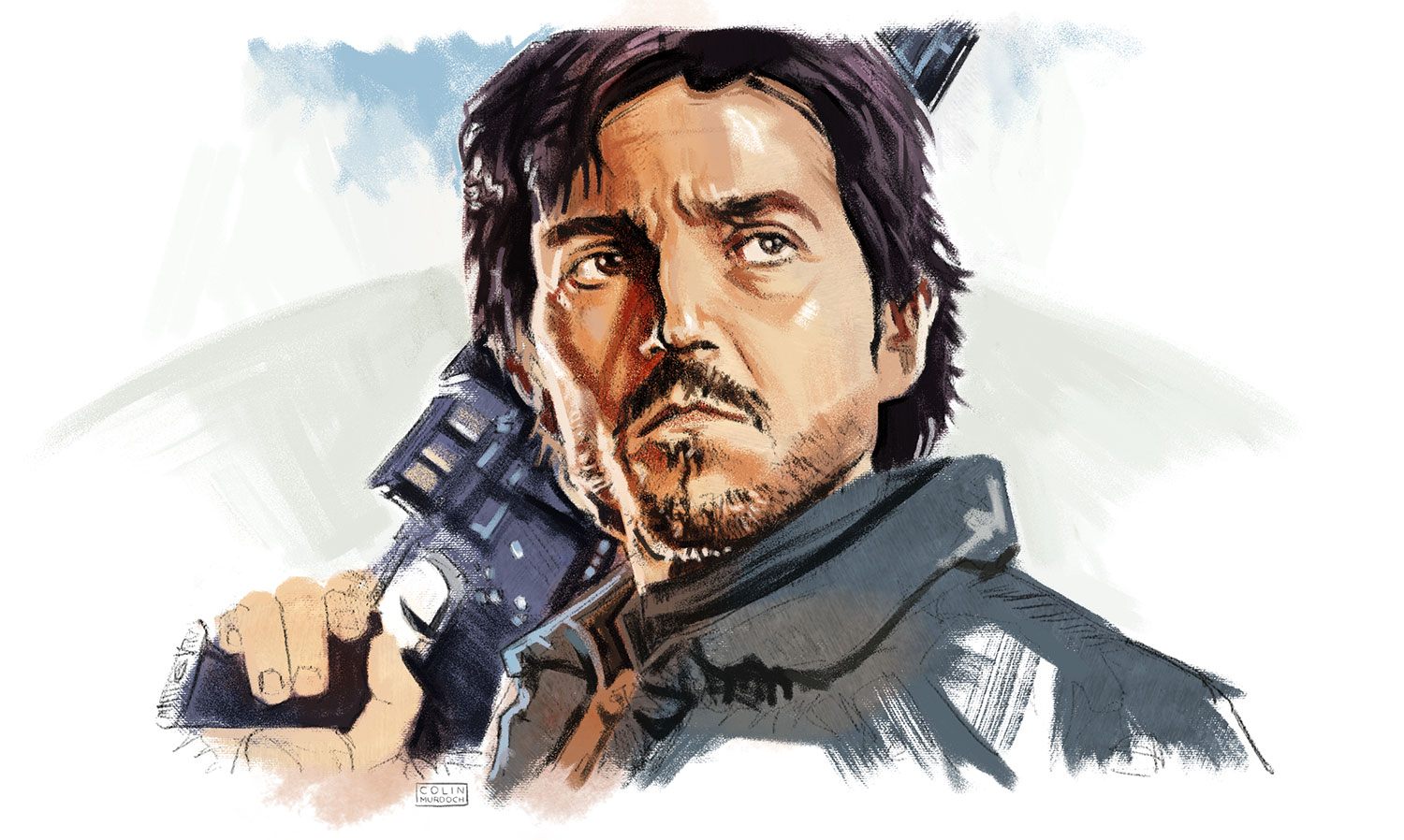 Cassian from Rogue One sketch - PosterSpy