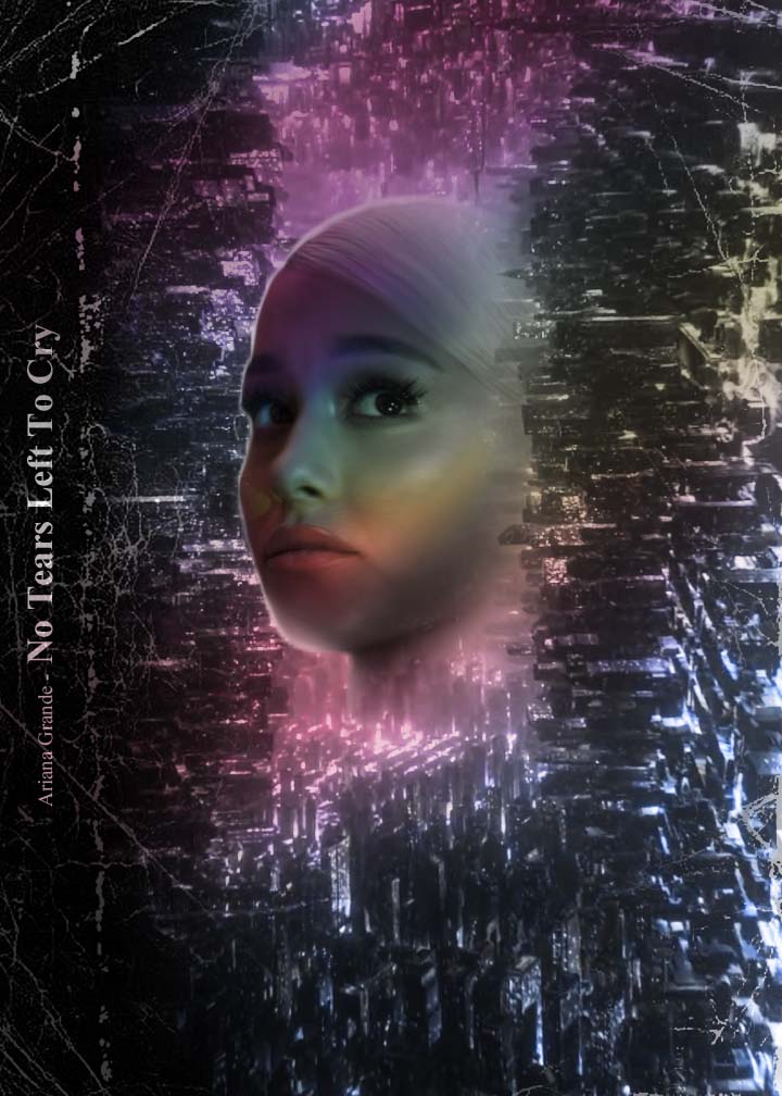 Ariana Grande No Tears Left to Cry Poster 32x32" 24x24" 18x18" 2018 Silk