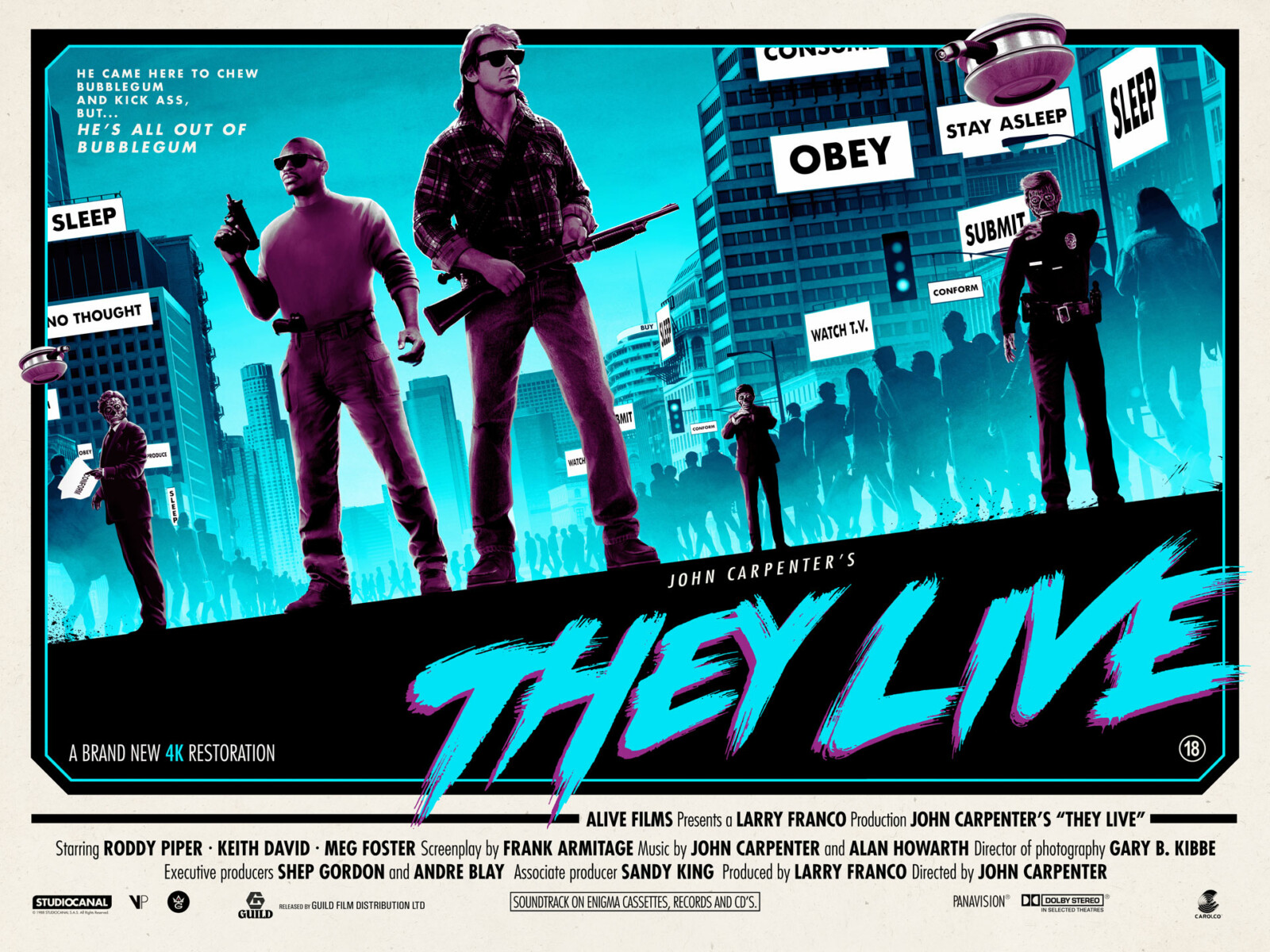 Original They Live Movie Poster - Vintage Movie Poster - John Carpenter