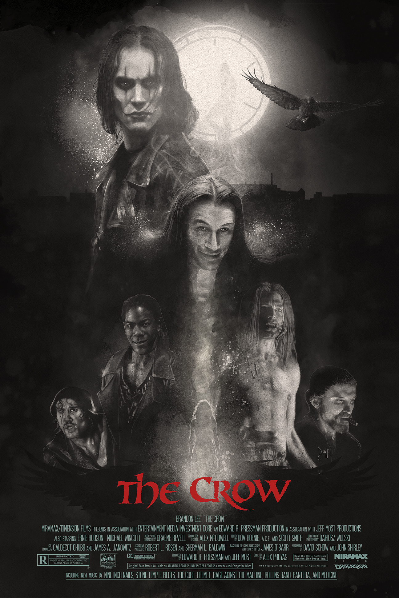 The Crow Devin Francisco Illustration PosterSpy