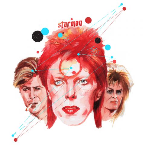 Watercolor Tribute- David Bowie