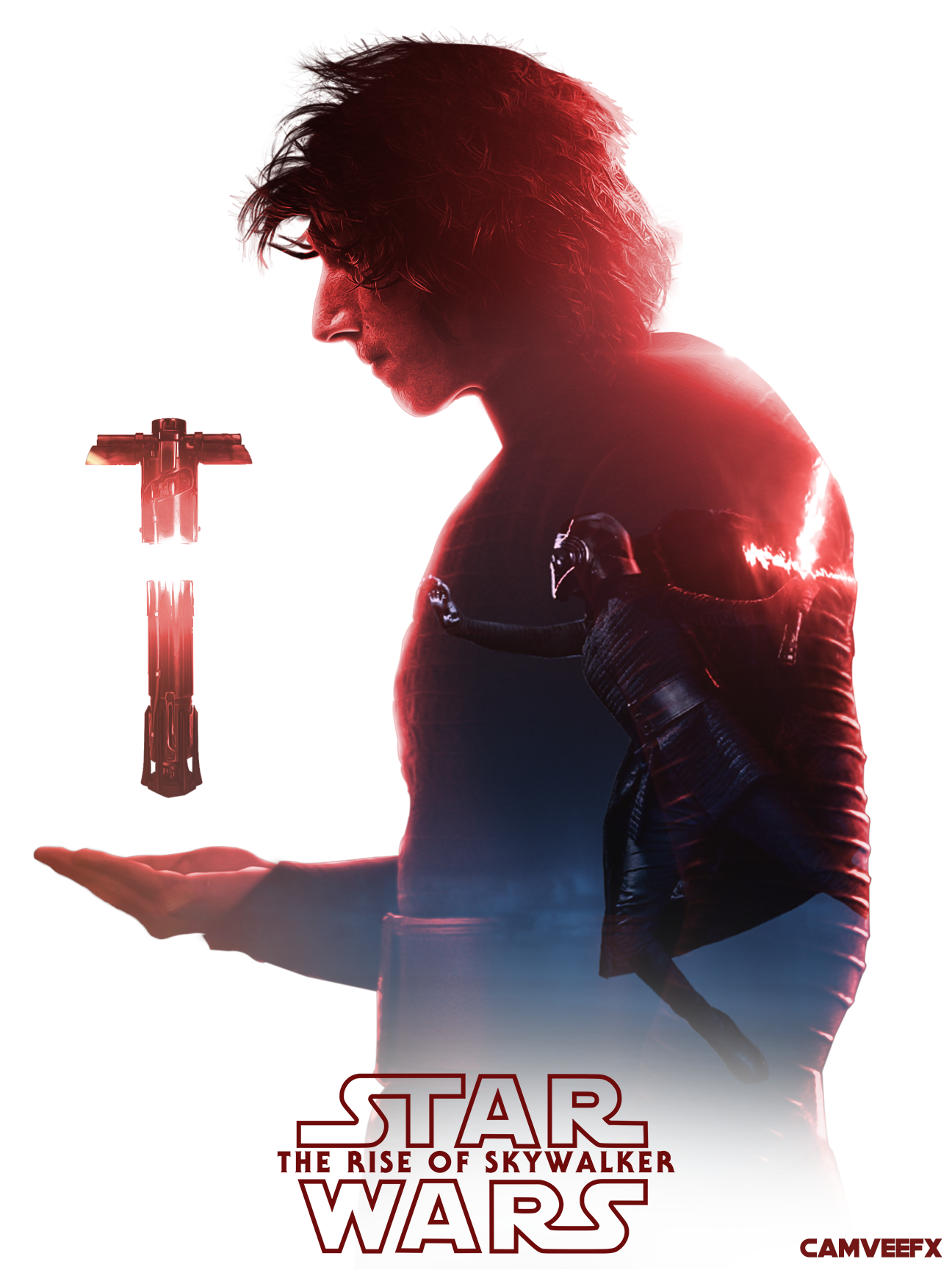 Absoluut Installeren Bestuurbaar Kylo Ren Double Exposure Poster - PosterSpy