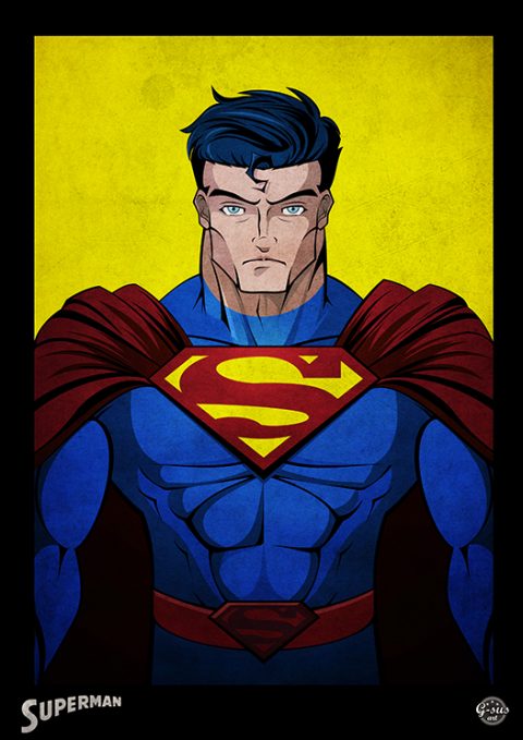 G-SUS ART SUPERMAN ART PRINT