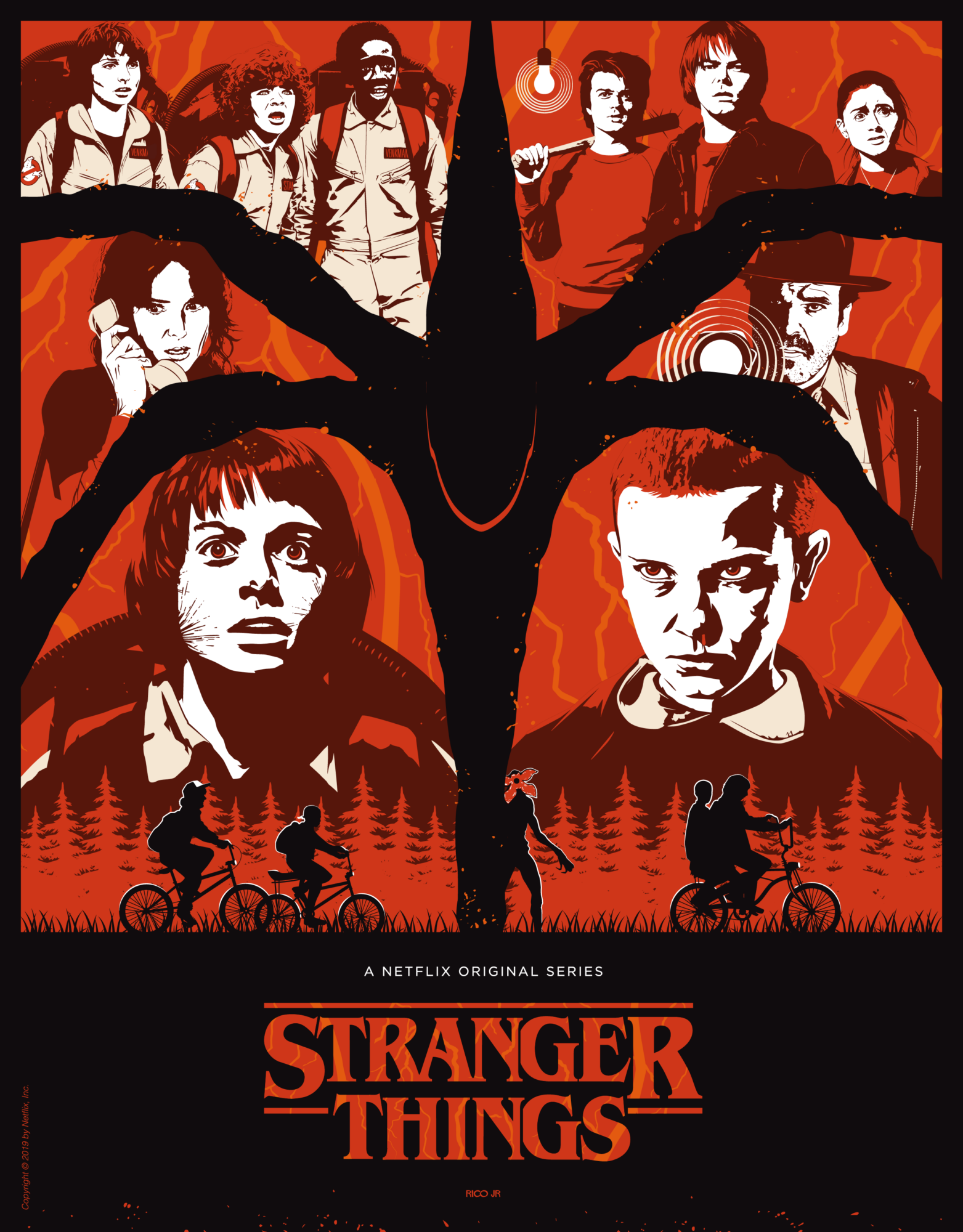 OFFICIAL STRANGER THINGS Poster Art Rico Jr PosterSpy