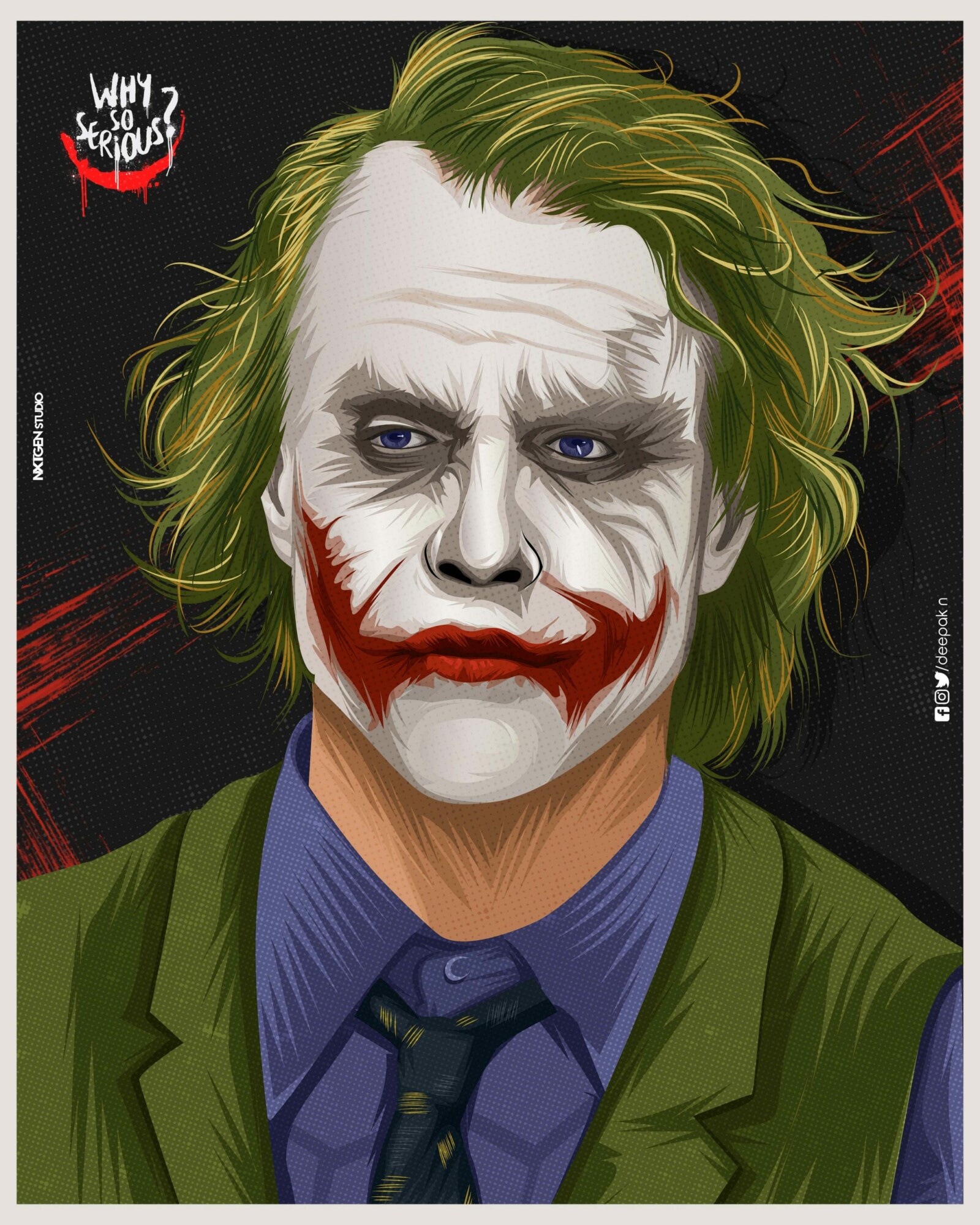 Heath Ledger-Dark Knight | Poster By Deepakn