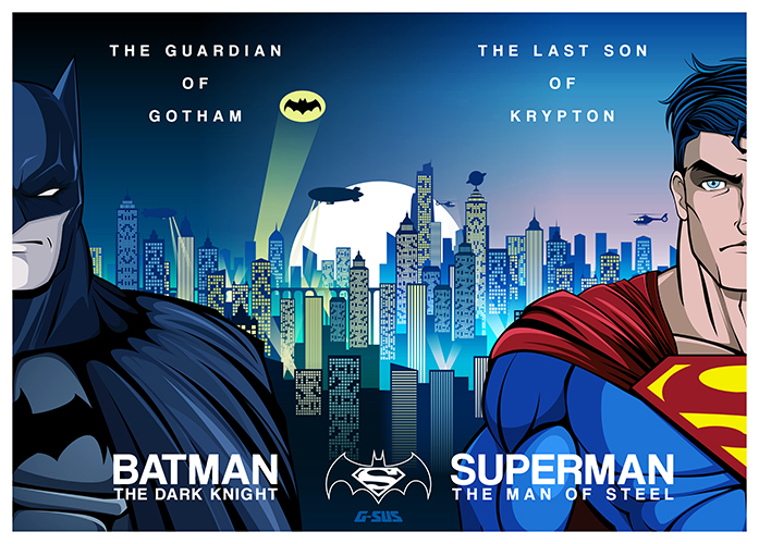 G-SUS ART BATMAN VS SUPERMAN ART PRINT - PosterSpy
