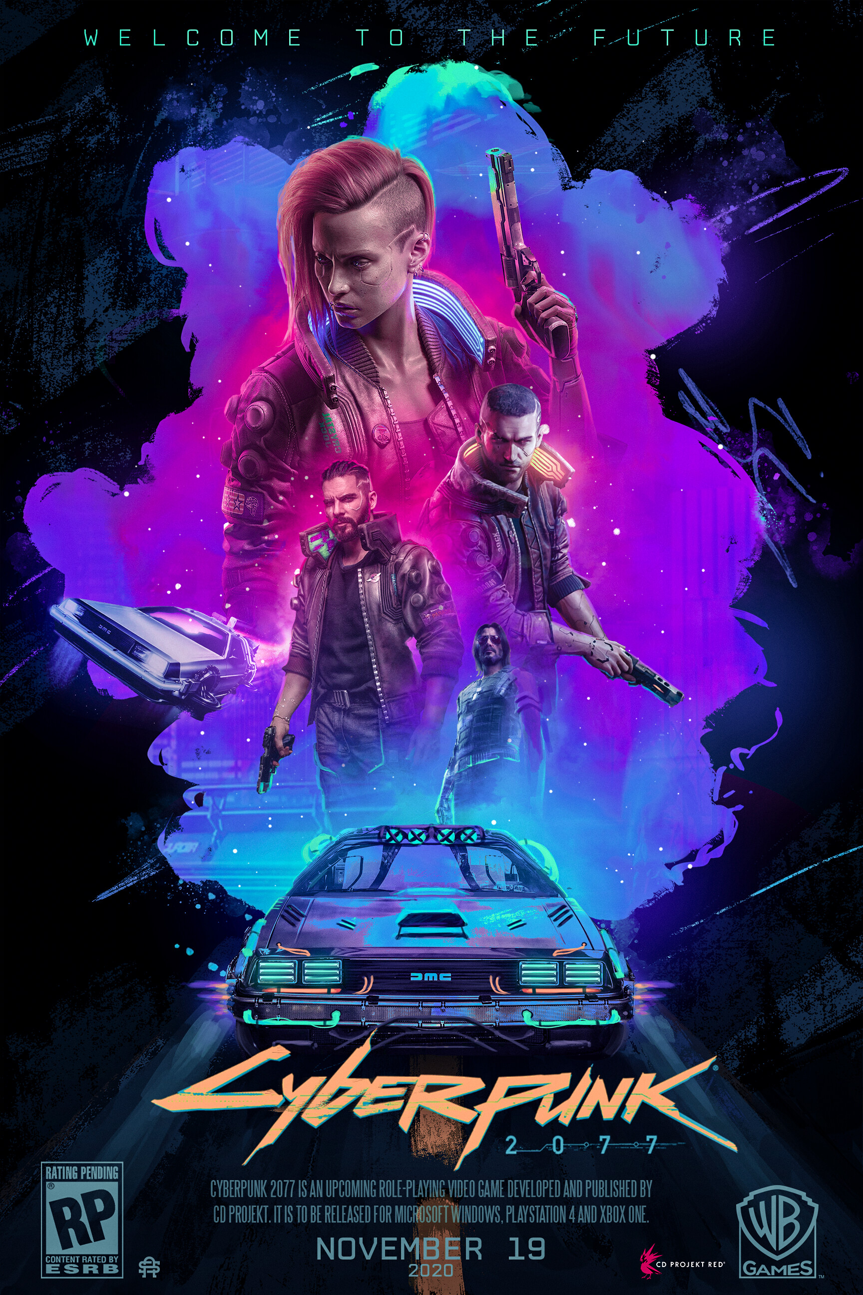 Welcome To The Future Cyberpunk 2077 Poster By Sneakyarts 1647