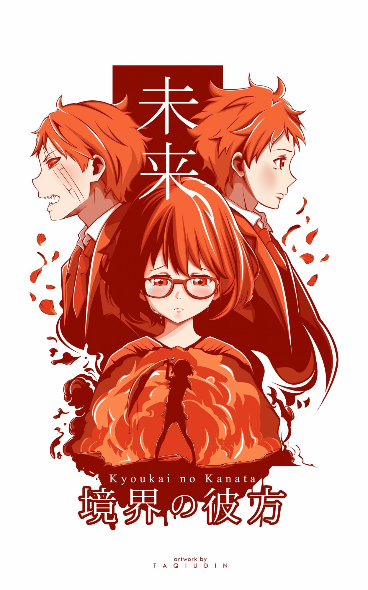 Kyoukai No Kanata Alternate Poster, Taqiudin