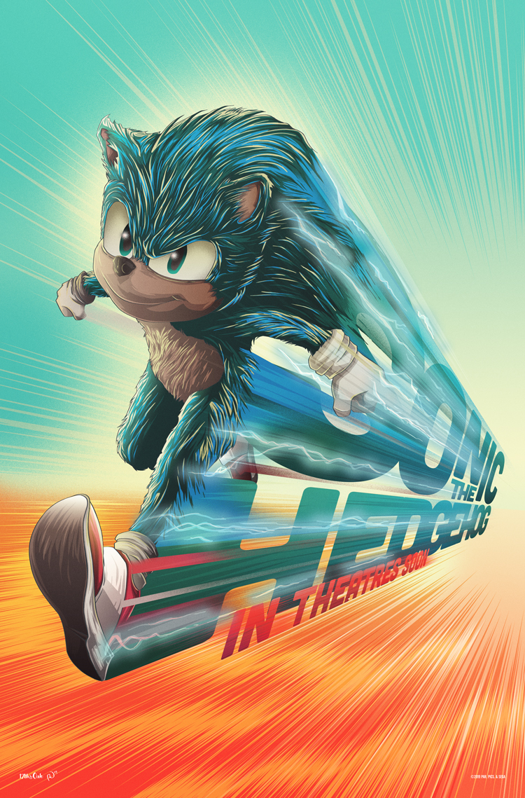 Sonic the Hedgehog 2020 Movie Poster Official Art