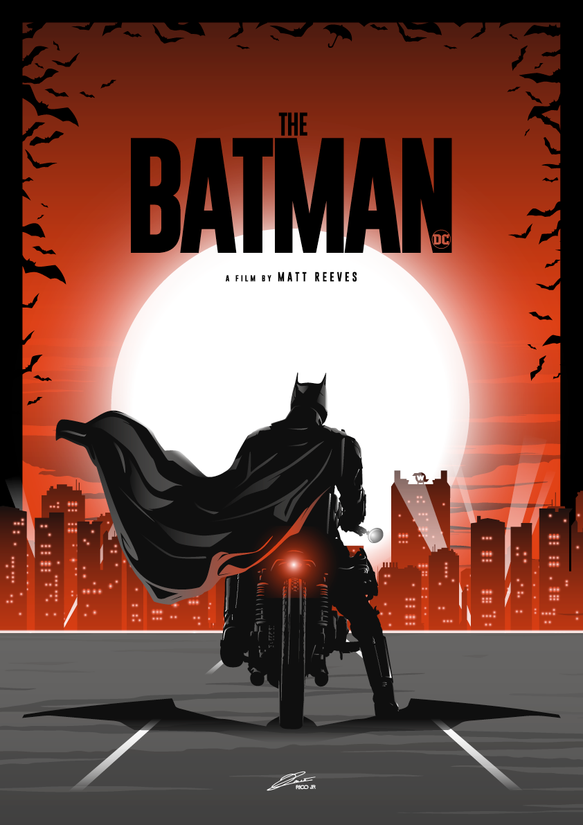 THE BATMAN (Motorcycle) Poster Art PosterSpy