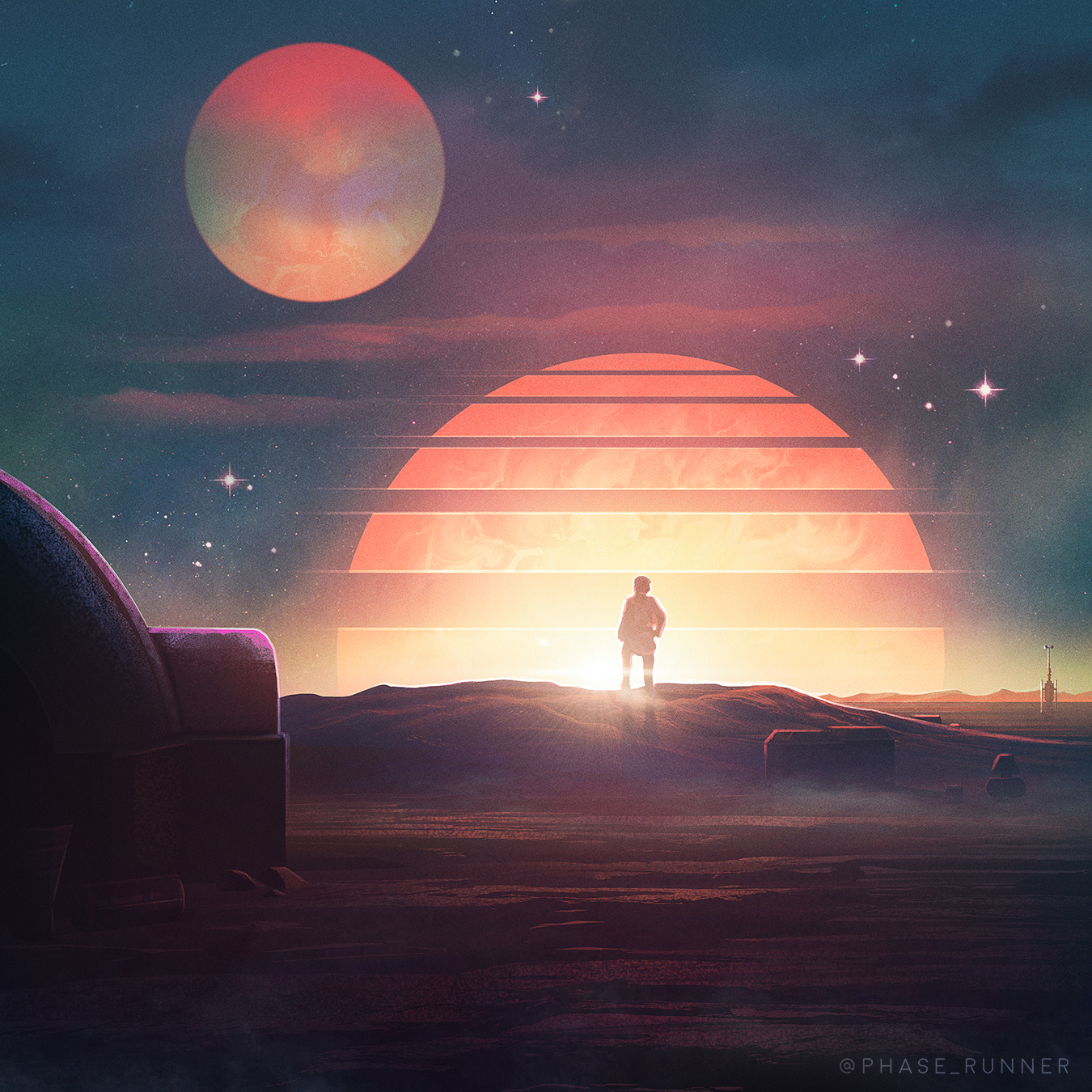 star wars binary sunset art