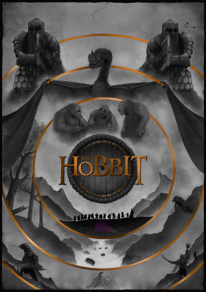 The Hobbit Gold Edition Poster By Neil Butler the-hobbit-gold-edition-poster-by-neil-butler