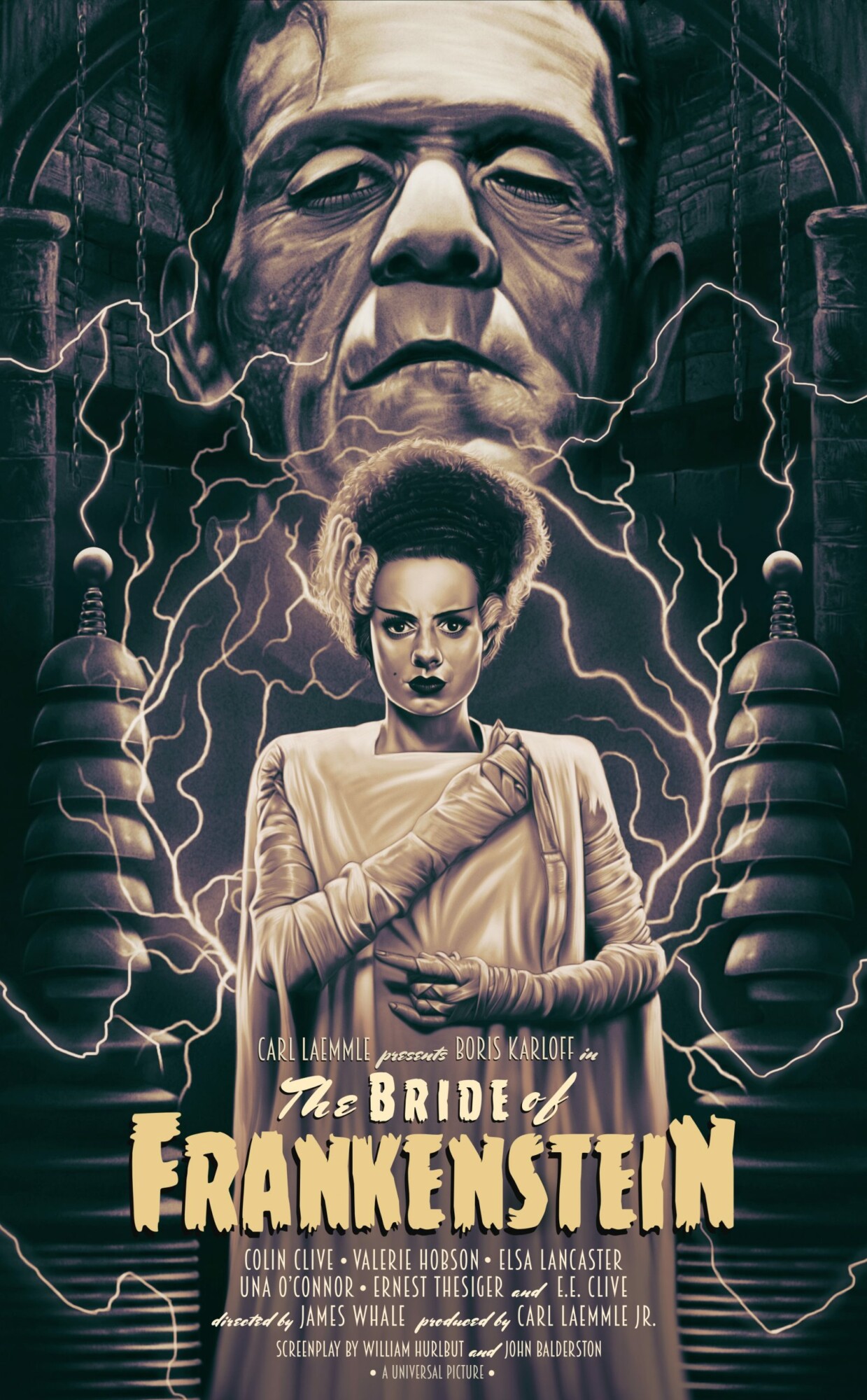 The Bride Of Frankenstein Poster By Nickchargeart 