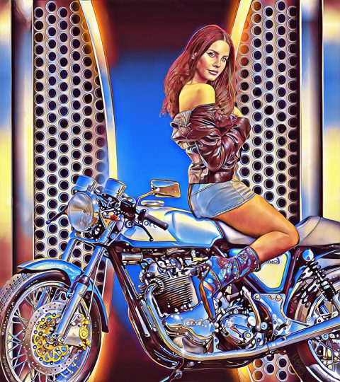 Lana on the Bike