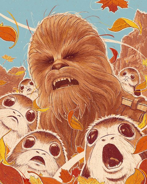 Chewie and Porgs