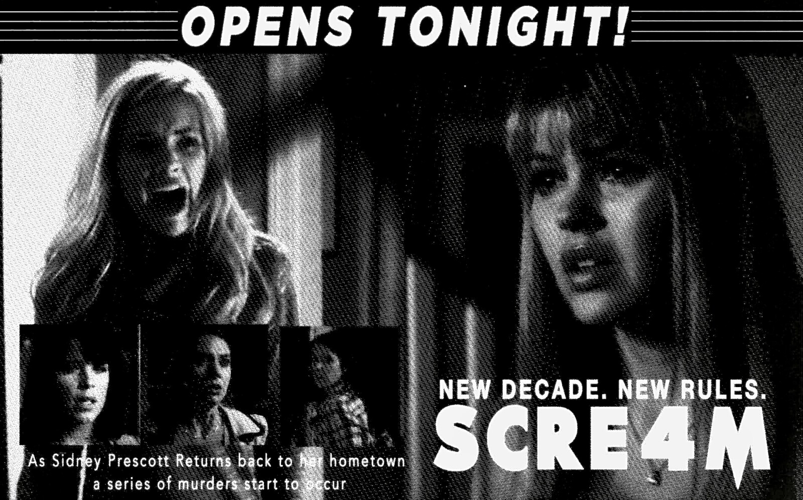 Scream 4 (2011) retro style newspaper Ad