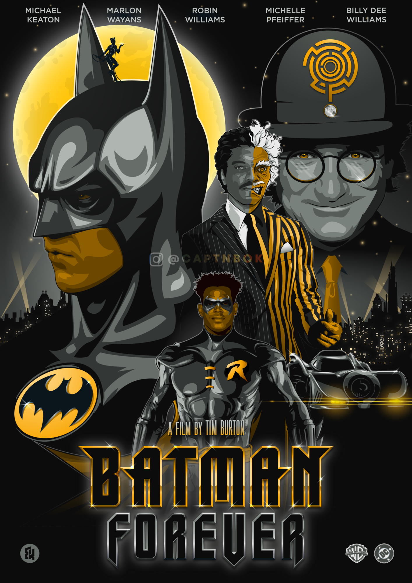 Lokomotiv Ananiver Tidsserier Tim Burton's Batman Forever (Black & Yellow) - PosterSpy