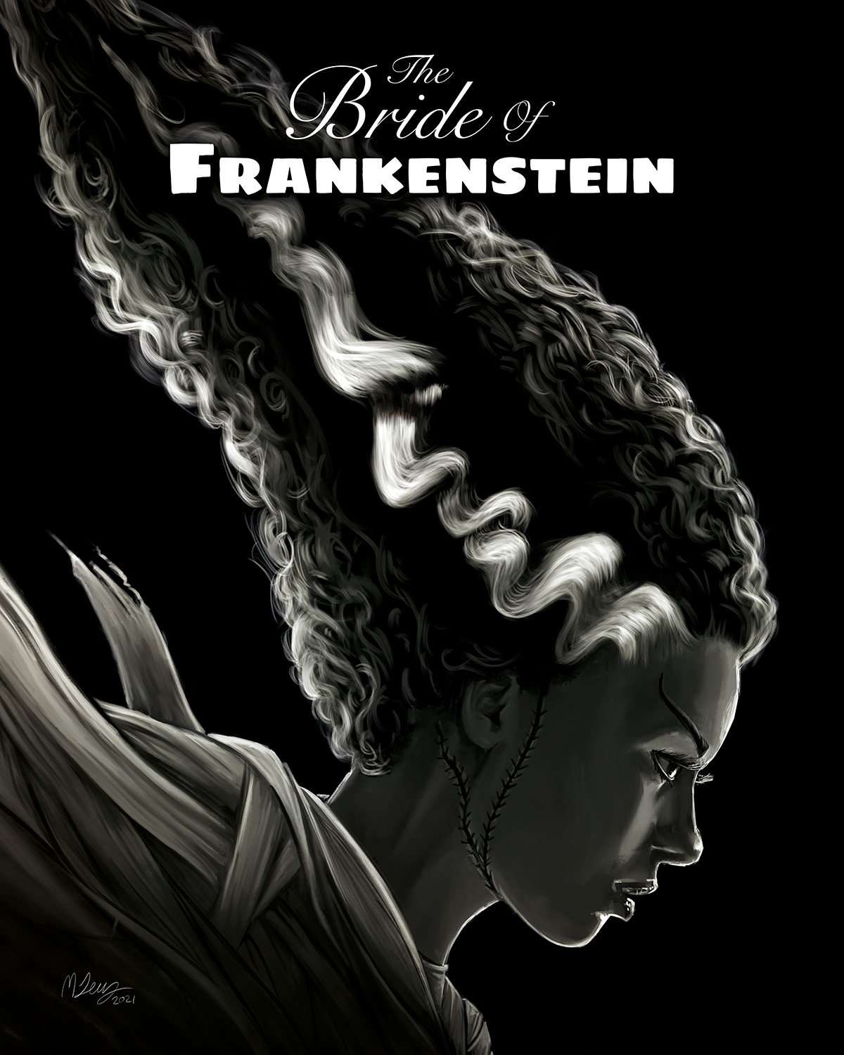 The Bride Of Frankenstein Poster By Mark Levy Art 4323