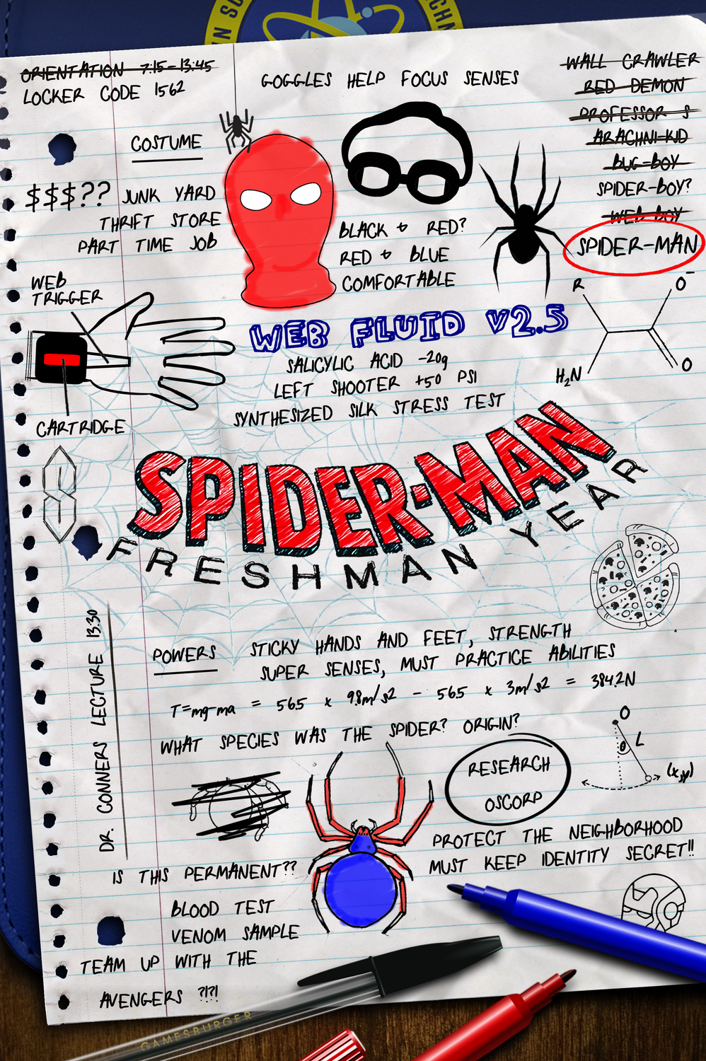 Spider-Man: Freshman Year [doodles] - PosterSpy
