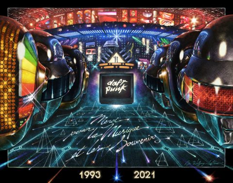 Daft Punk Career Tribute Half-Sheet