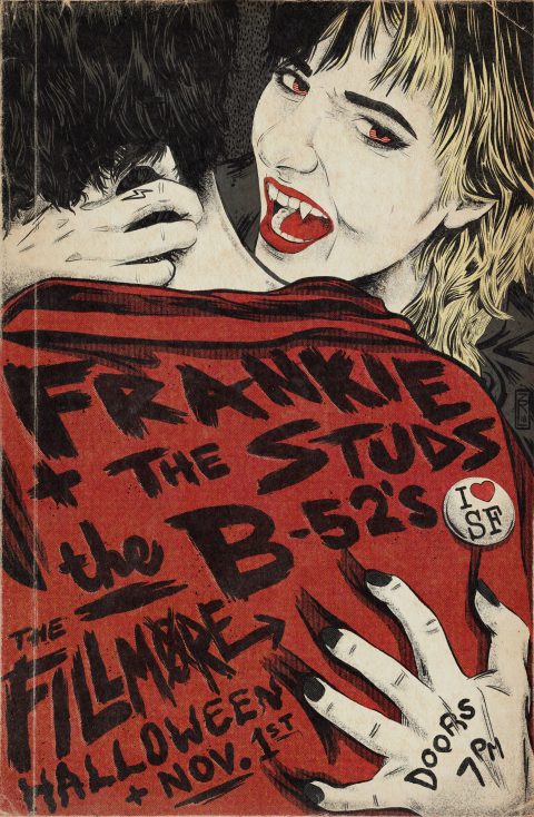 Frankie + The Studs & The B-52s @ The Fillmore Show Poster