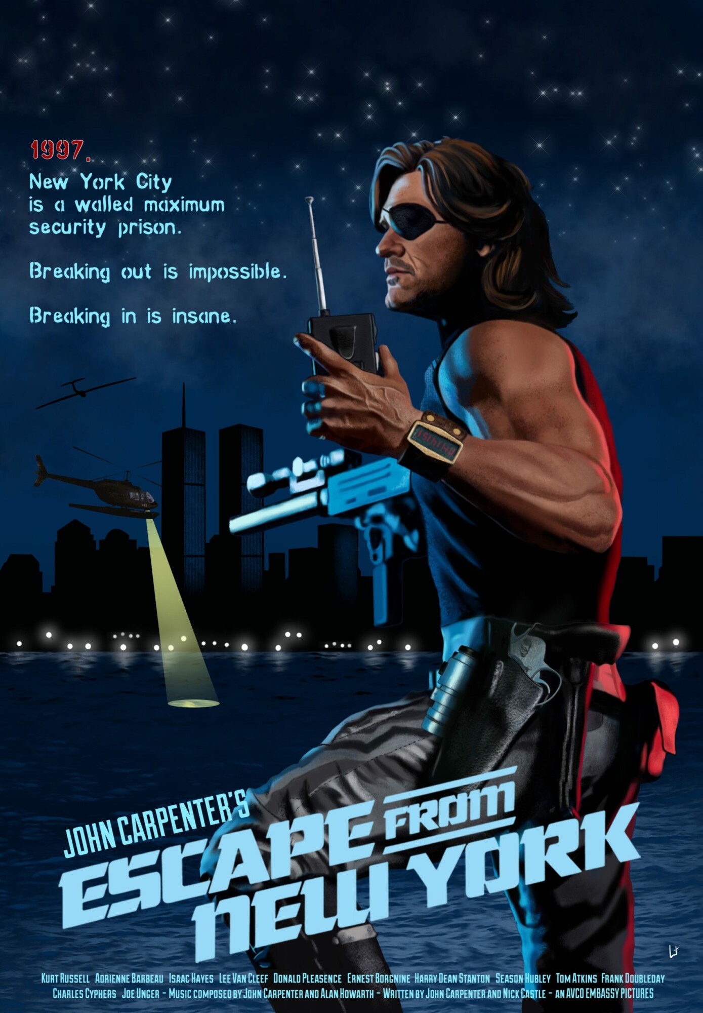 Escape From New York Poster By Laurent Carbonelle