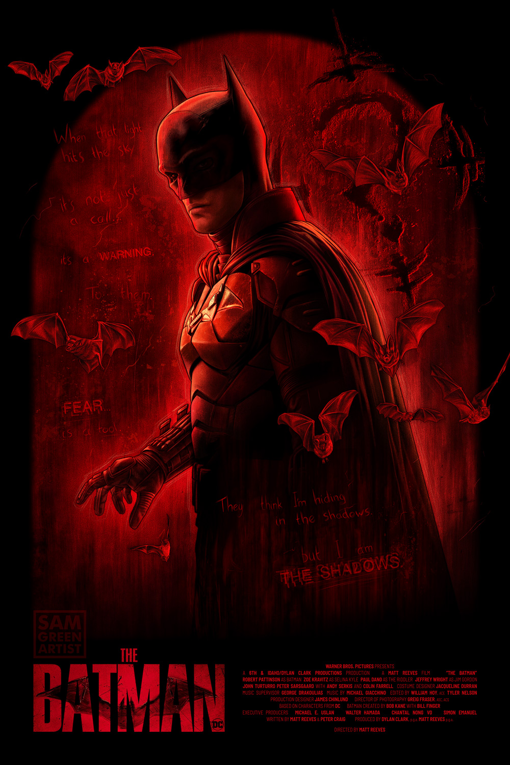 The Batman – “I Am The Shadows” | Poster By Samgreenartist